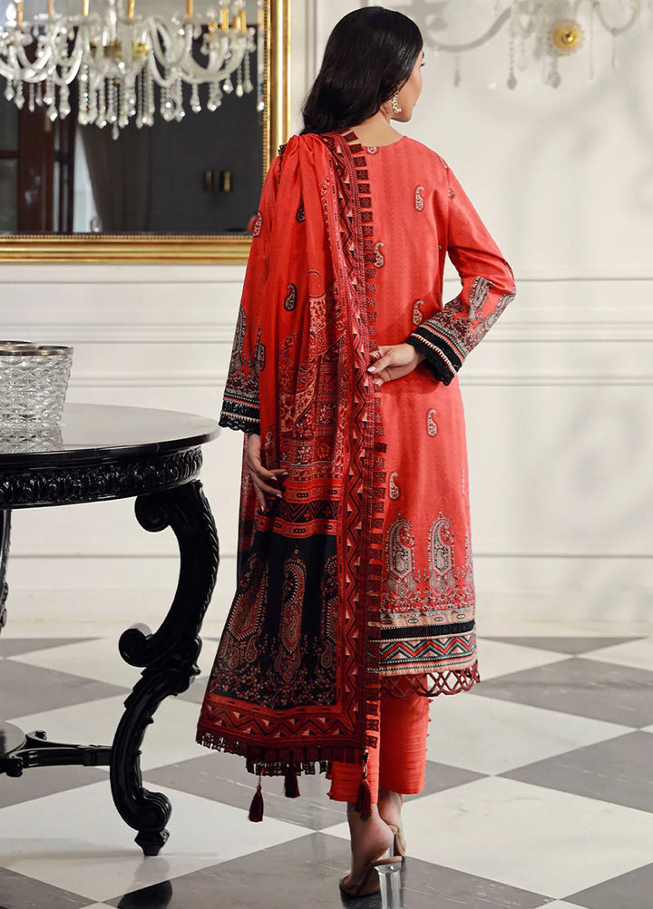 Asim Jofa Printed Lawn Unstitched Suit 3 Piece AJ24PU AJUN-04 - Summer Collection