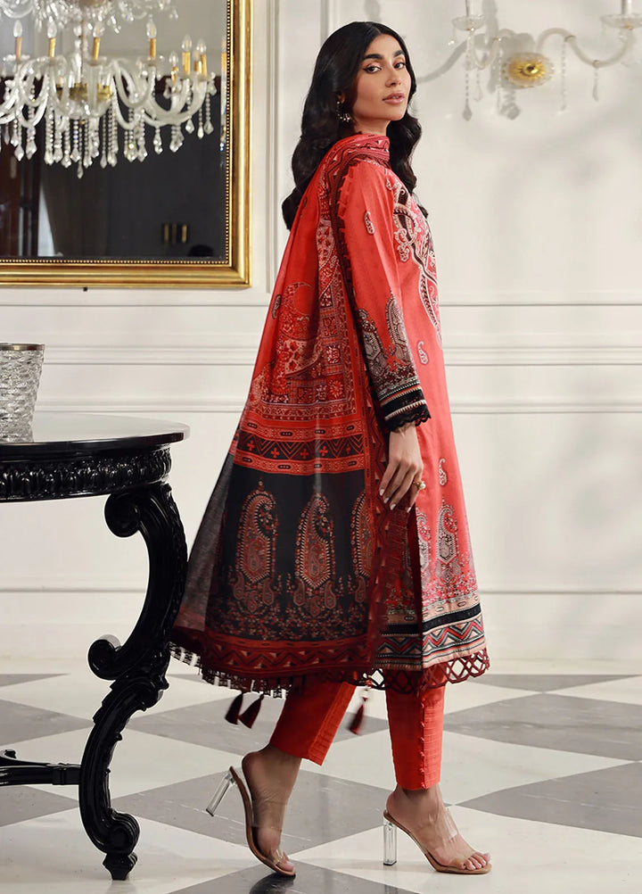 Asim Jofa Printed Lawn Unstitched Suit 3 Piece AJ24PU AJUN-04 - Summer Collection
