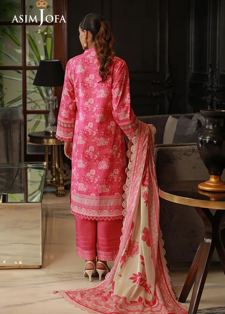 Asim Jofa Printed Lawn Unstitched Suit 3 Piece AJ24PU AJUN-06 - Summer Collection