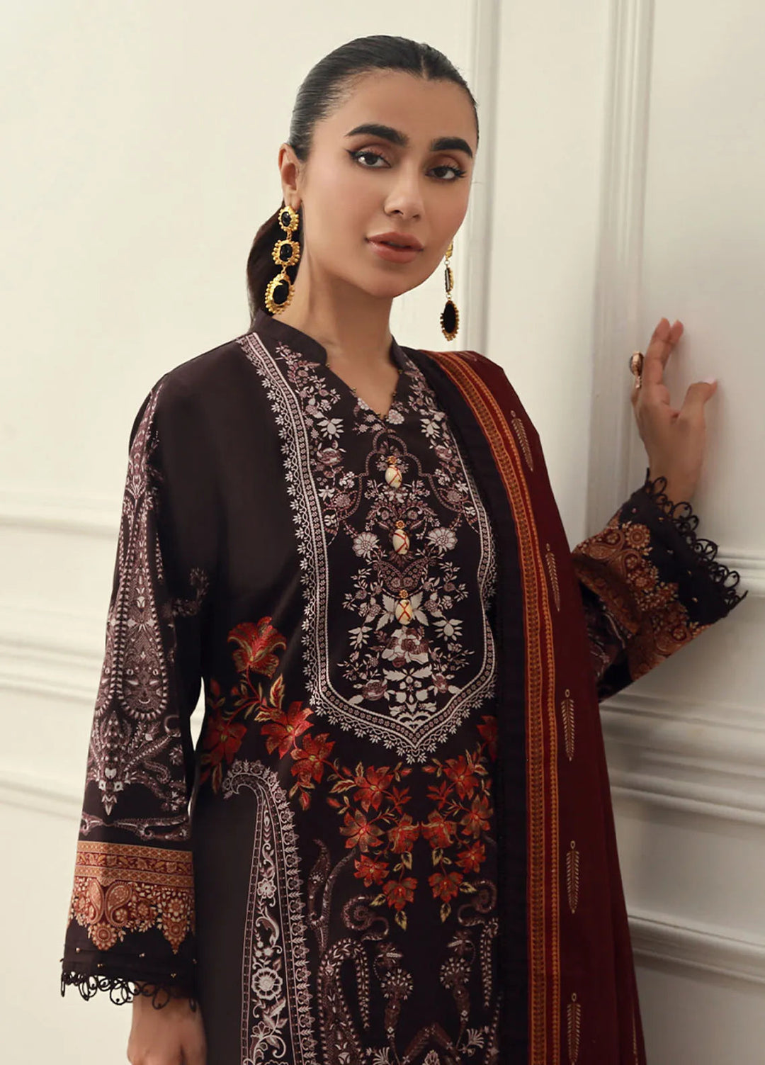 Asim Jofa Printed Lawn Unstitched Suit 3 Piece AJ24PU AJUN-08 - Summer Collection