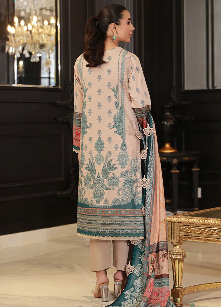 Asim Jofa Printed Lawn Unstitched Suit 3 Piece AJ24PU AJUN-10 - Summer Collection