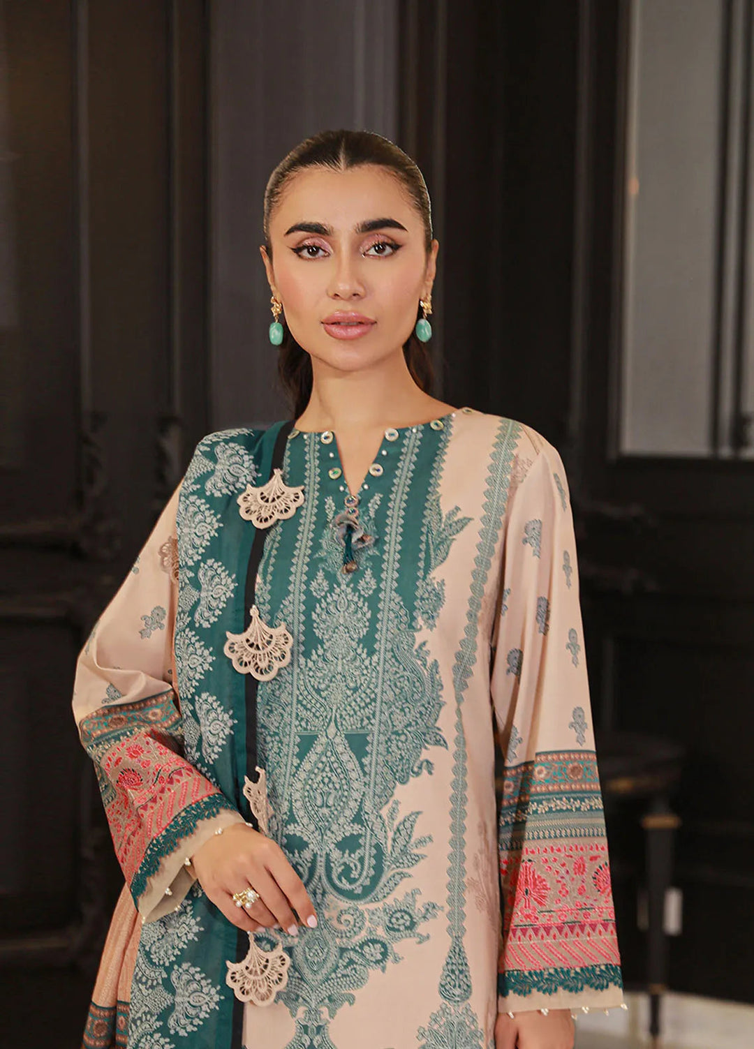 Asim Jofa Printed Lawn Unstitched Suit 3 Piece AJ24PU AJUN-10 - Summer Collection