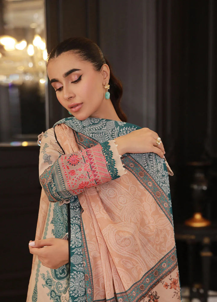 Asim Jofa Printed Lawn Unstitched Suit 3 Piece AJ24PU AJUN-10 - Summer Collection