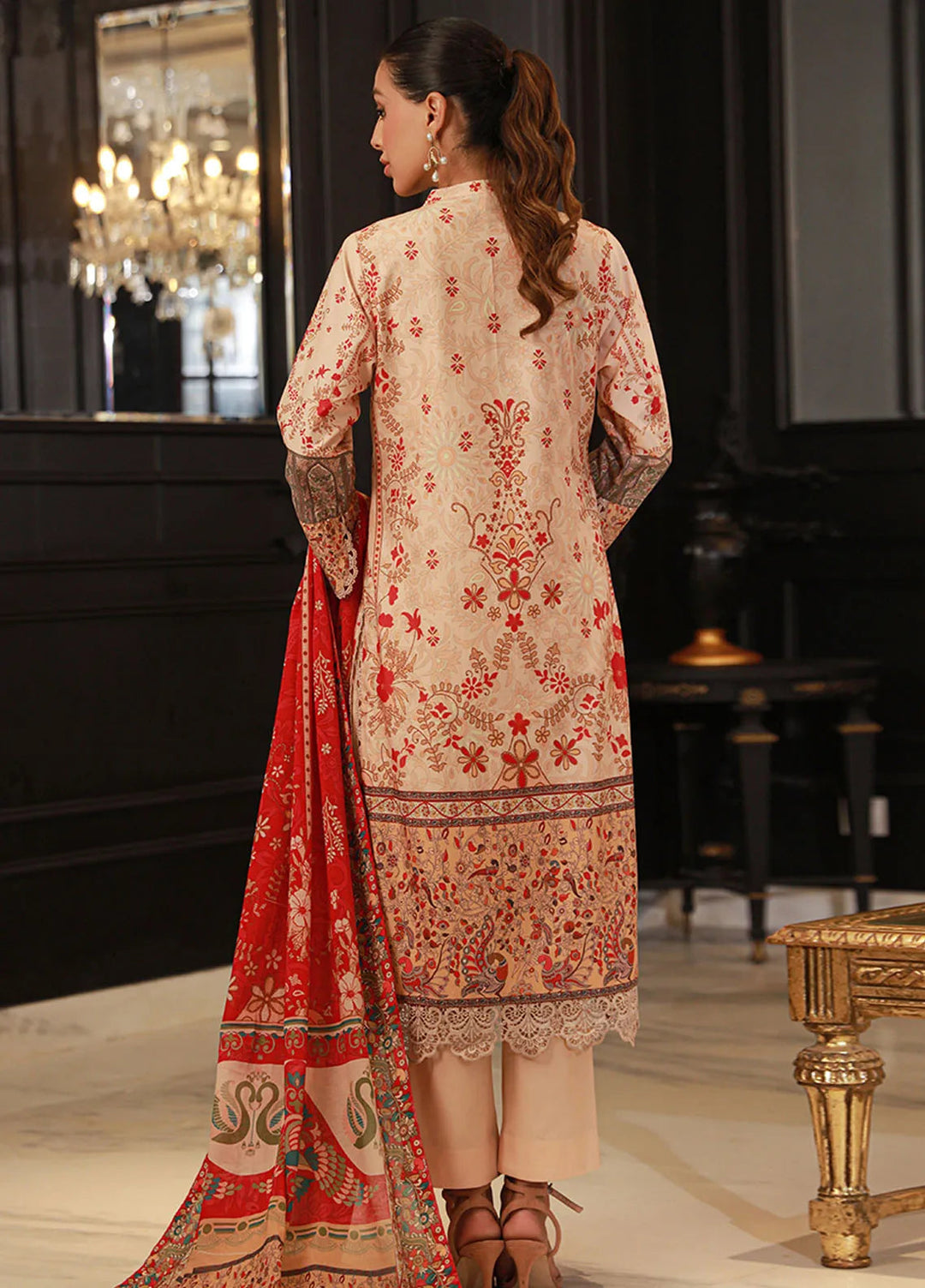 Asim Jofa Printed Lawn Unstitched Suit 3 Piece AJ24PU AJUN-14 - Summer Collection