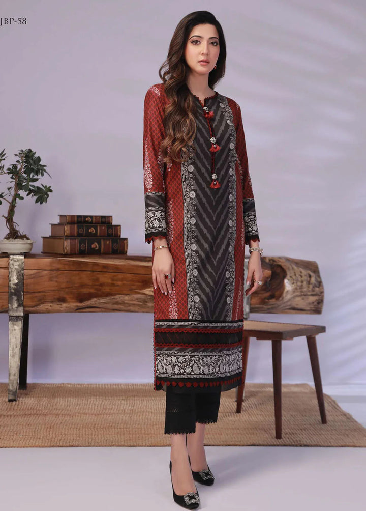 Asim Jofa Printed Lawn Unstitched Suit Kurti AJ23-P2 AJBP-58 - Summer Collection