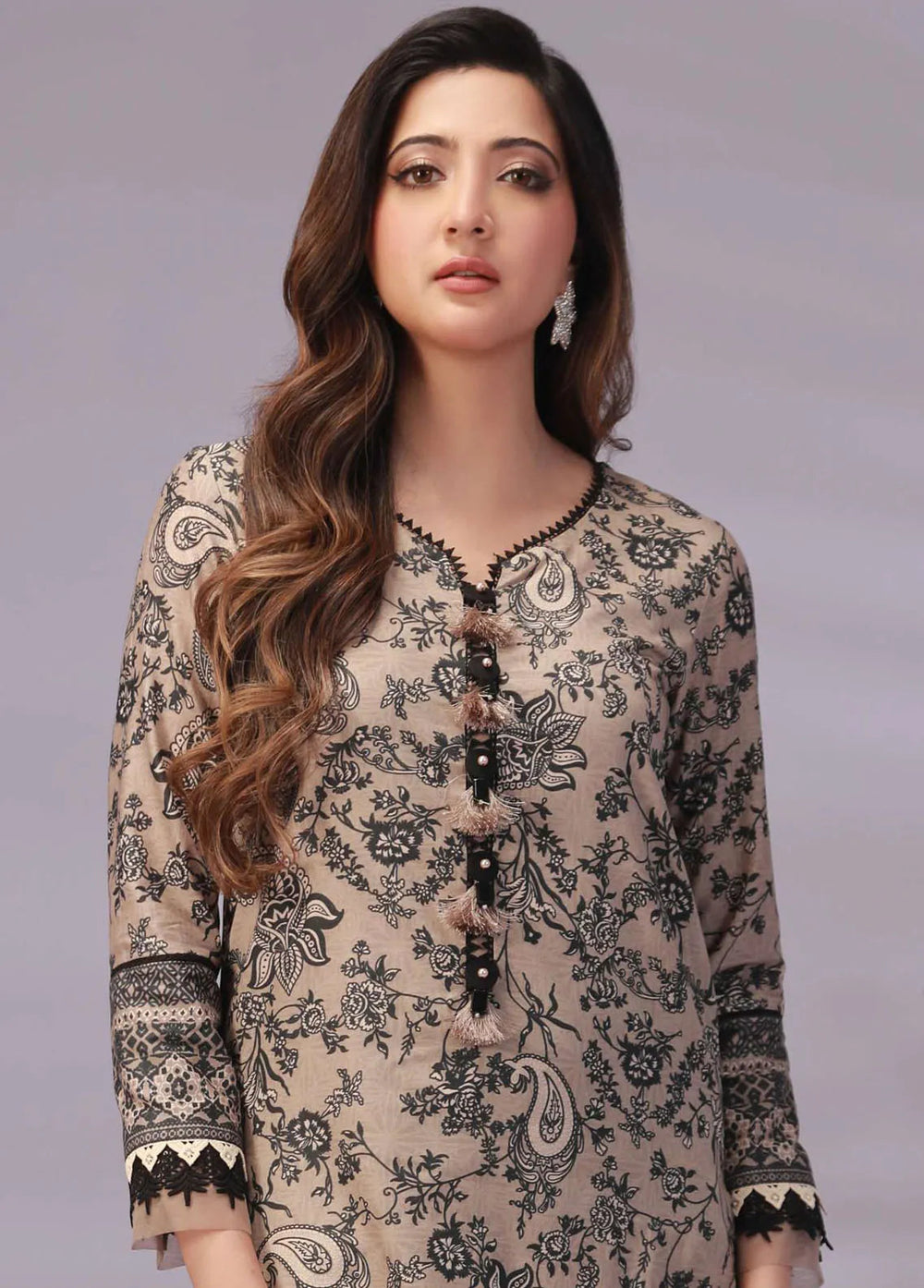 Asim Jofa Printed Lawn Unstitched Suit Kurti AJ23-P2 AJBP-59 - Summer Collection