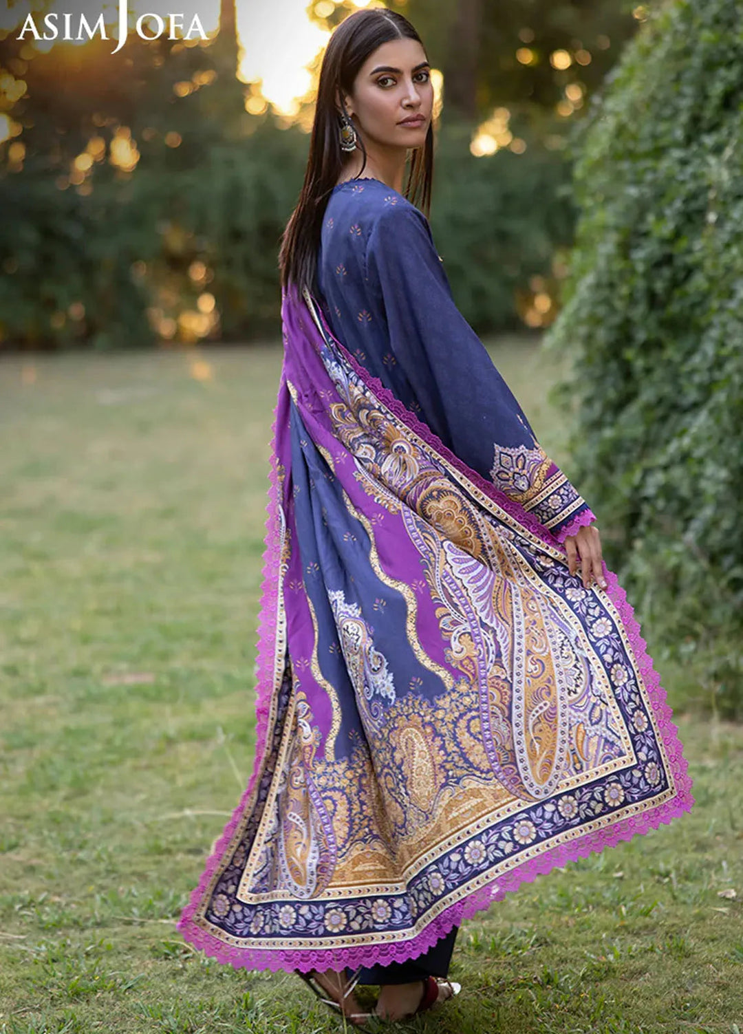 Asim Jofa Printed Viscose Suits Unstitched 3 Piece AJ24UW AJUW-67 - Winter Collection
