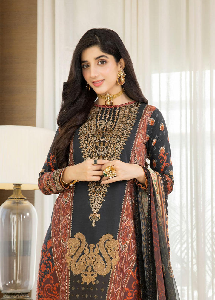 Asim Jofa Embroidered Lawn Suits Unstitched 3 Piece AJ23P AJS-01 - Summer Collection