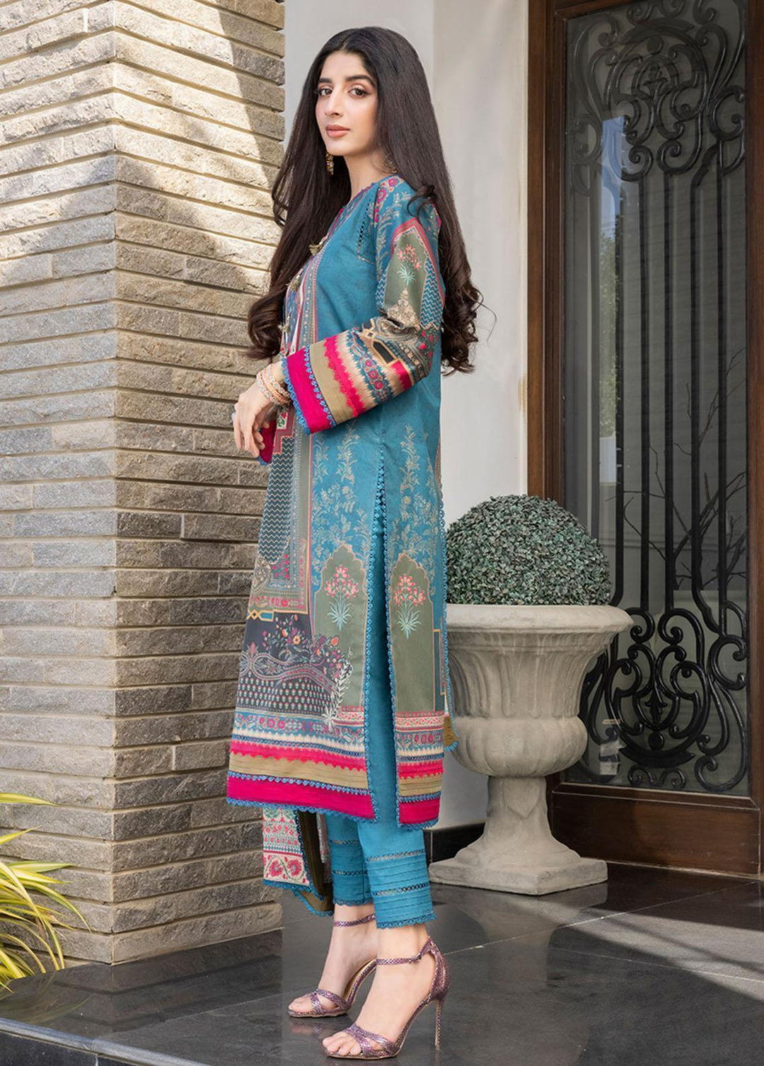 Asim Jofa Printed Lawn Suits Unstitched 2 Piece AJ23P AJS-03 - Summer Collection