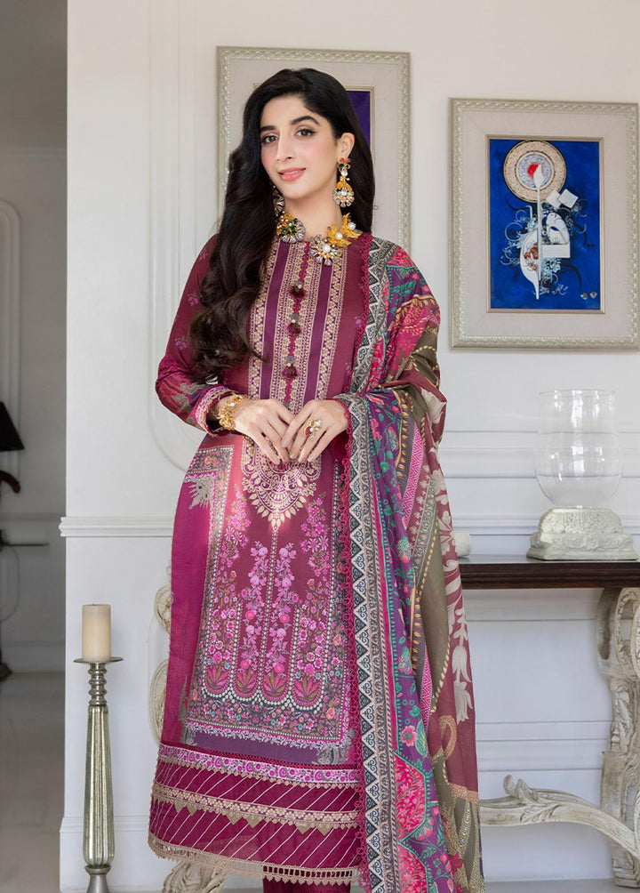 Asim Jofa Printed Lawn Suits Unstitched 3 Piece AJ23P AJS-04 - Summer Collection