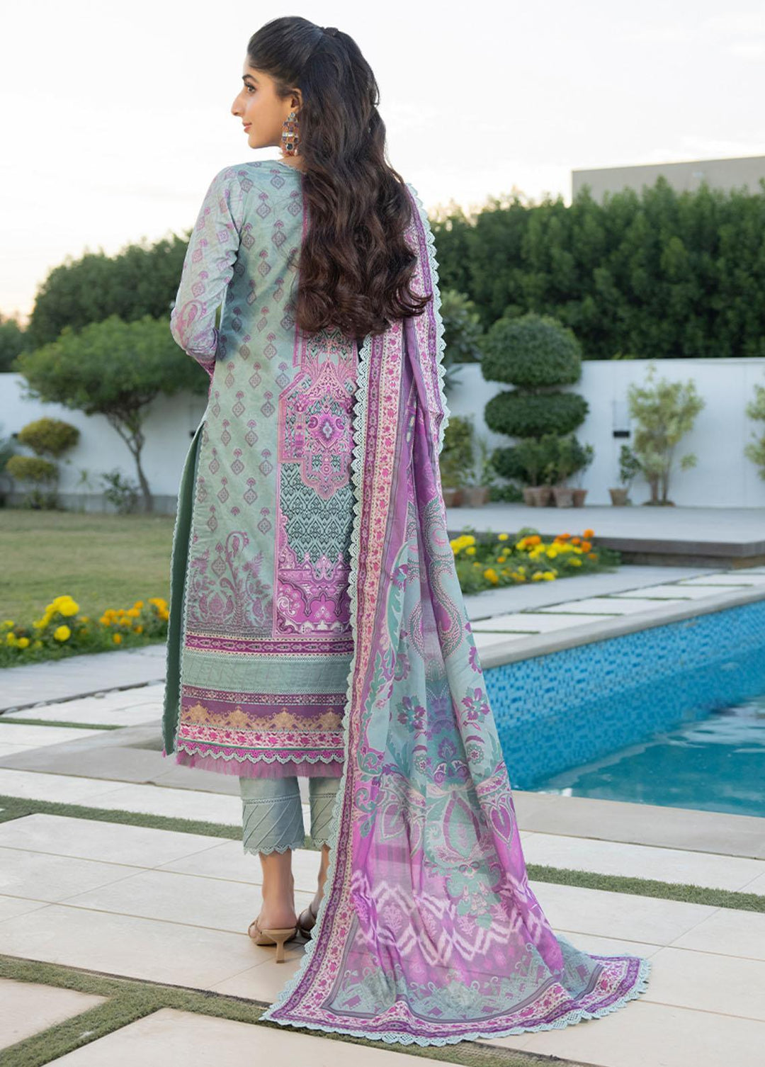 Asim Jofa Printed Lawn Suits Unstitched 3 Piece AJ23P AJS-06 - Summer Collection