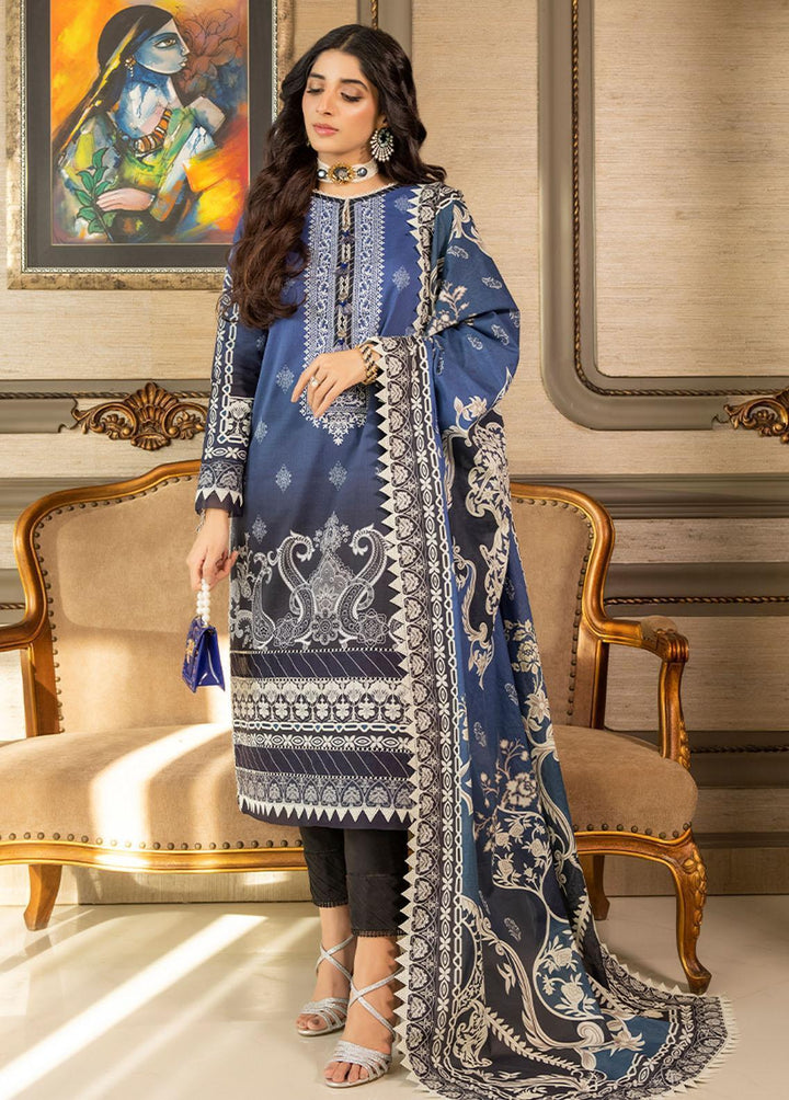 Asim Jofa Embroidered Lawn Suits Unstitched 3 Piece AJ23P AJS-07 - Summer Collection