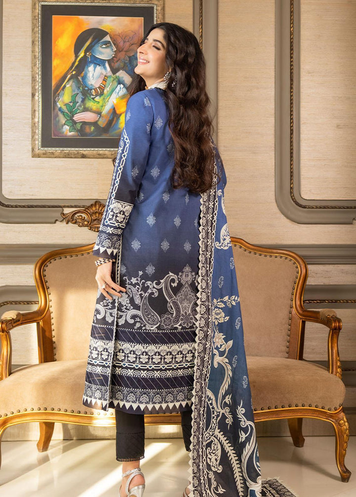 Asim Jofa Embroidered Lawn Suits Unstitched 3 Piece AJ23P AJS-07 - Summer Collection