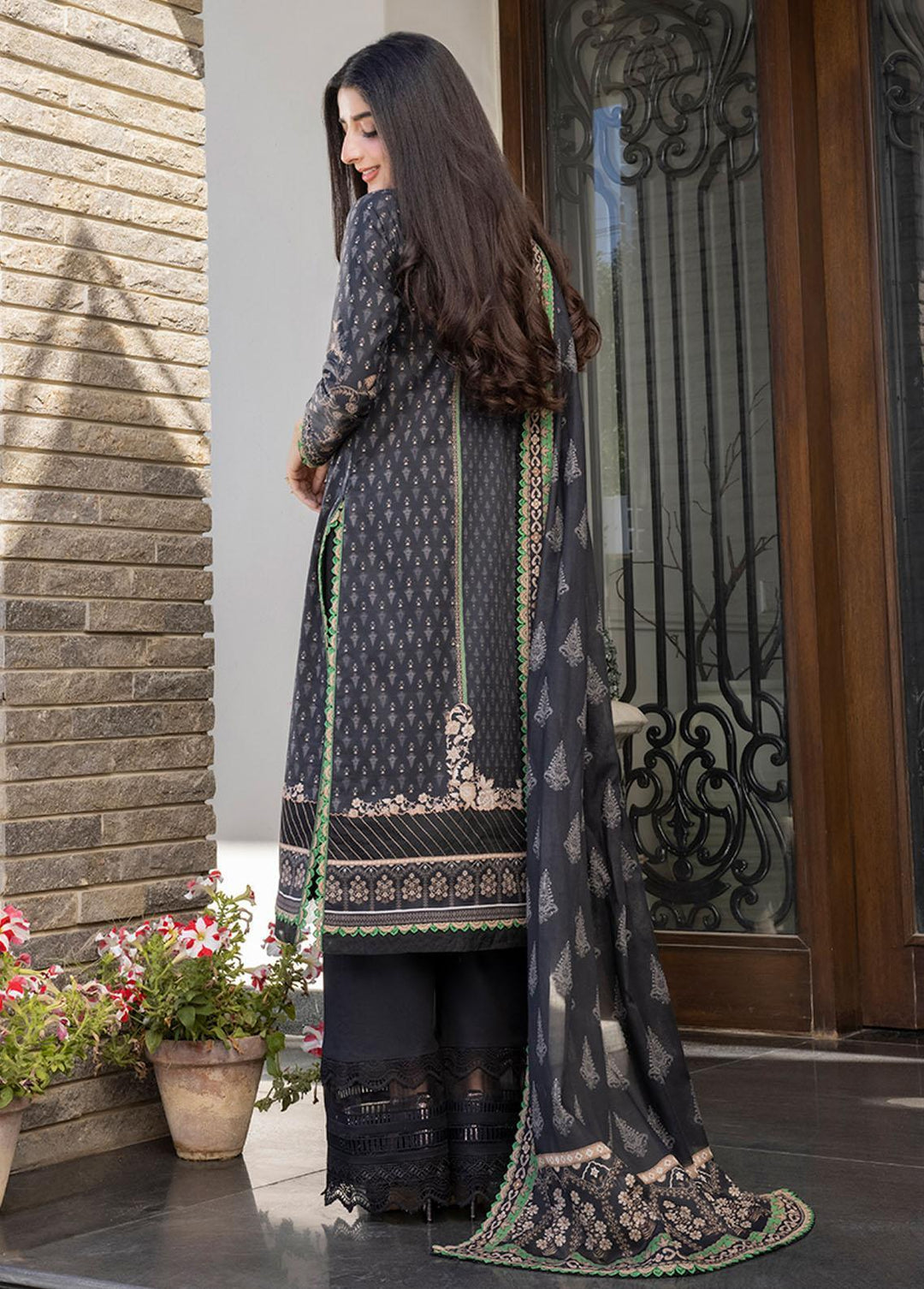 Asim Jofa Printed Lawn Suits Unstitched 3 Piece AJ23P AJS-10 - Summer Collection