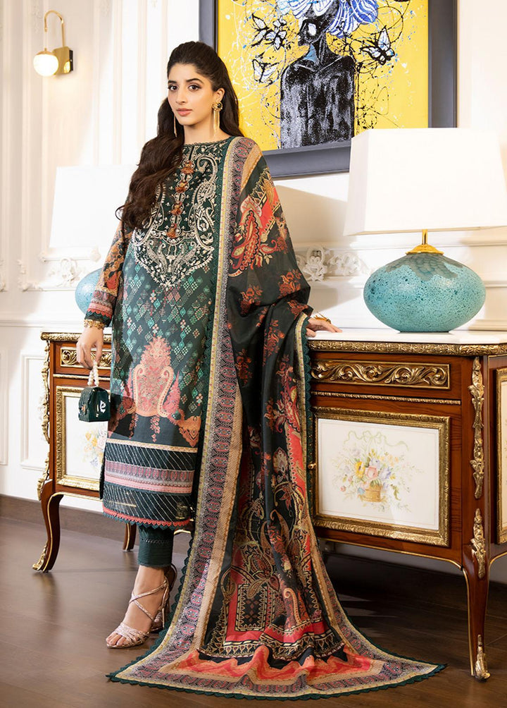 Asim Jofa Embroidered Lawn Suits Unstitched 2 Piece AJ23P AJS-11 - Summer Collection