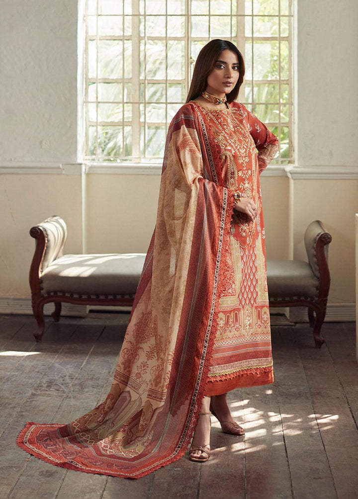 Asim Jofa Embroidered Lawn Suits Unstitched 2 Piece AJ23P AJS-15 - Summer Collection