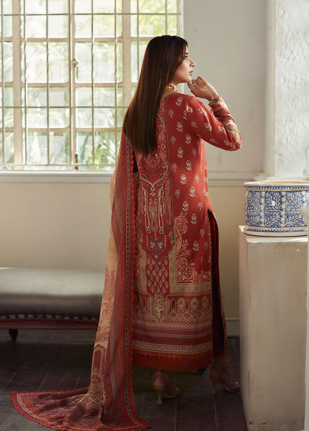 Asim Jofa Embroidered Lawn Suits Unstitched 2 Piece AJ23P AJS-15 - Summer Collection