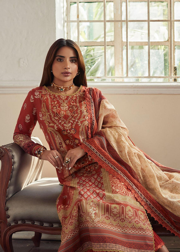 Asim Jofa Embroidered Lawn Suits Unstitched 2 Piece AJ23P AJS-15 - Summer Collection