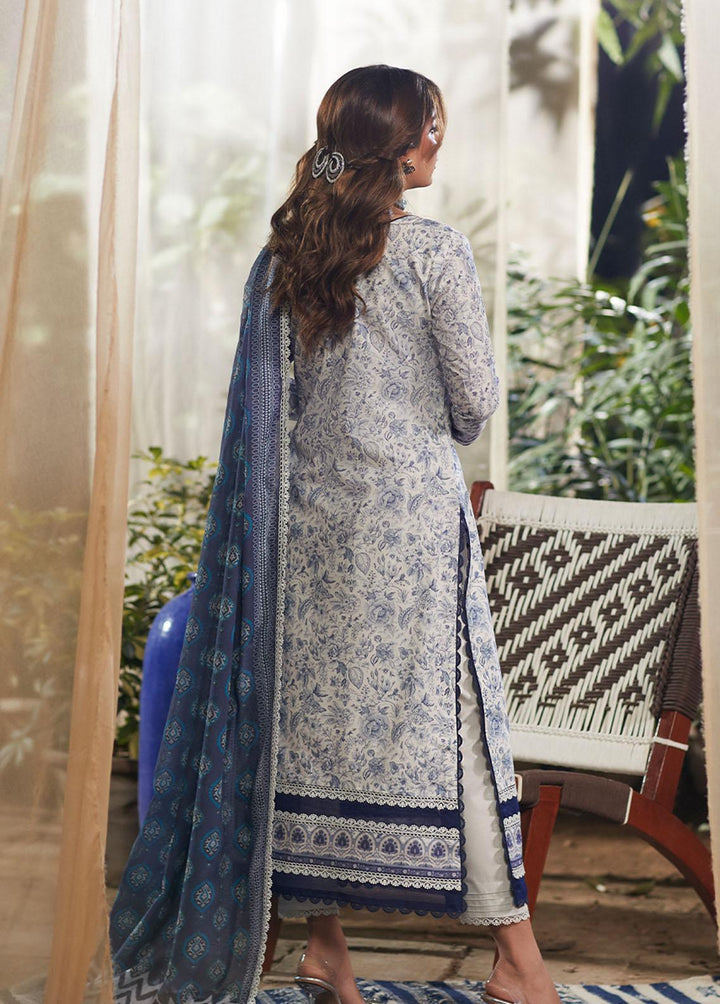 Asim Jofa Printed Lawn Suits Unstitched 3 Piece AJ23P AJS-18 - Summer Collection