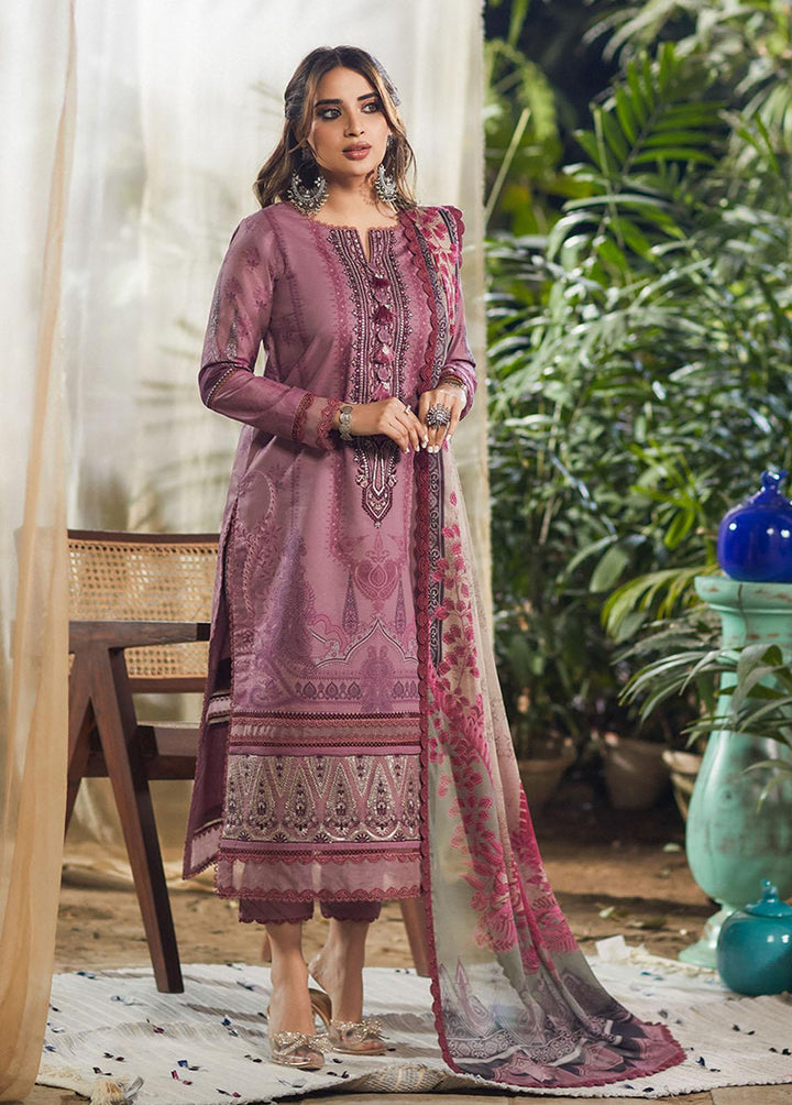 Asim Jofa Embroidered Lawn Suits Unstitched 2 Piece AJ23P AJS-19 - Summer Collection