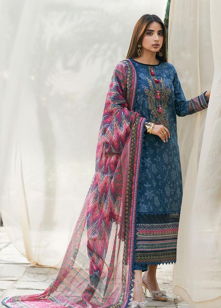Asim Jofa Embroidered Lawn Suits Unstitched 2 Piece AJ23P AJS-20 - Summer Collection