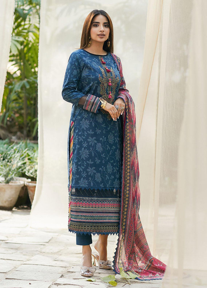 Asim Jofa Embroidered Lawn Suits Unstitched 2 Piece AJ23P AJS-20 - Summer Collection