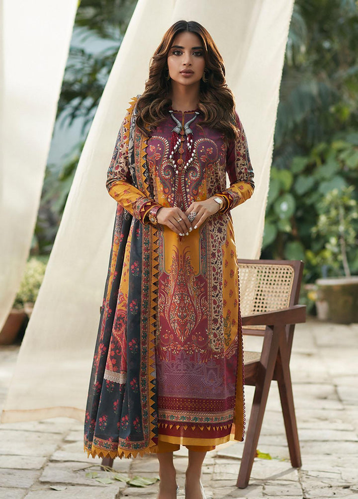 Asim Jofa Printed Lawn Suits Unstitched 3 Piece AJ23P AJS-21 - Summer Collection