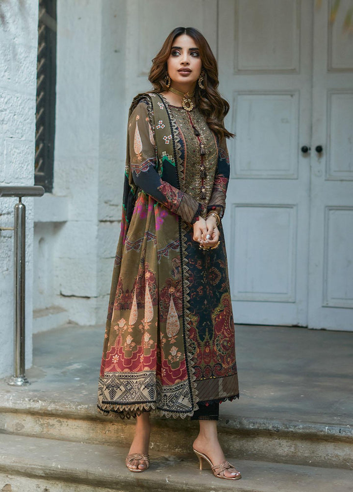 Asim Jofa Embroidered Lawn Suits Unstitched 2 Piece AJ23P AJS-22 - Summer Collection