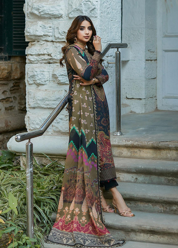 Asim Jofa Embroidered Lawn Suits Unstitched 2 Piece AJ23P AJS-22 - Summer Collection