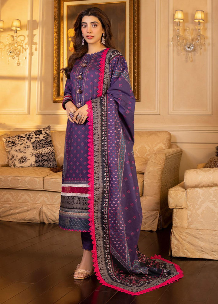 Asim Jofa Printed Lawn Suits Unstitched 2 Piece AJ23P AJS-24 - Summer Collection