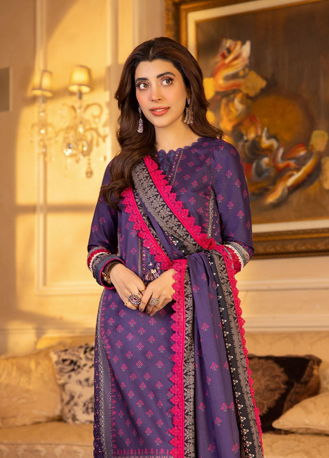 Asim Jofa Printed Lawn Suits Unstitched 2 Piece AJ23P AJS-24 - Summer Collection