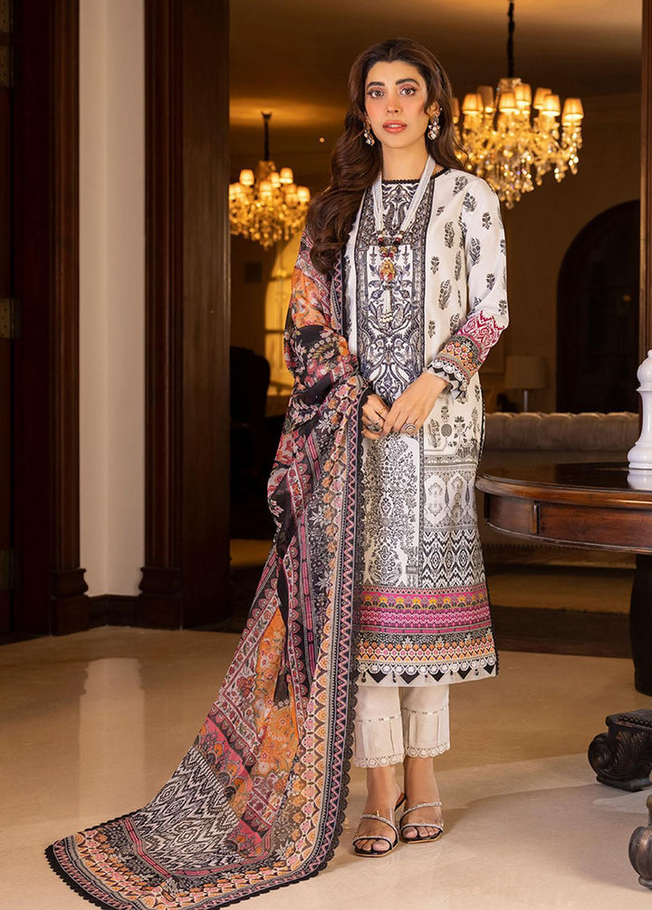 Asim Jofa Embroidered Lawn Suits Unstitched 3 Piece AJ23P AJS-25 - Summer Collection