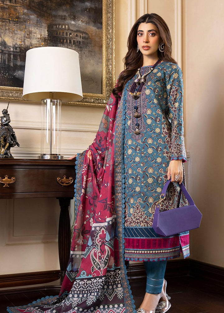 Asim Jofa Printed Lawn Suits Unstitched 2 Piece AJ23P AJS-27 - Summer Collection