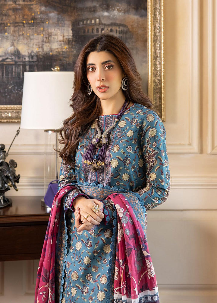 Asim Jofa Printed Lawn Suits Unstitched 2 Piece AJ23P AJS-27 - Summer Collection