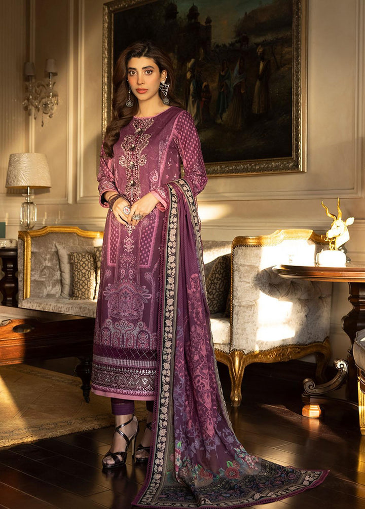 Asim Jofa Embroidered Lawn Suits Unstitched 2 Piece AJ23P AJS-28 - Summer Collection