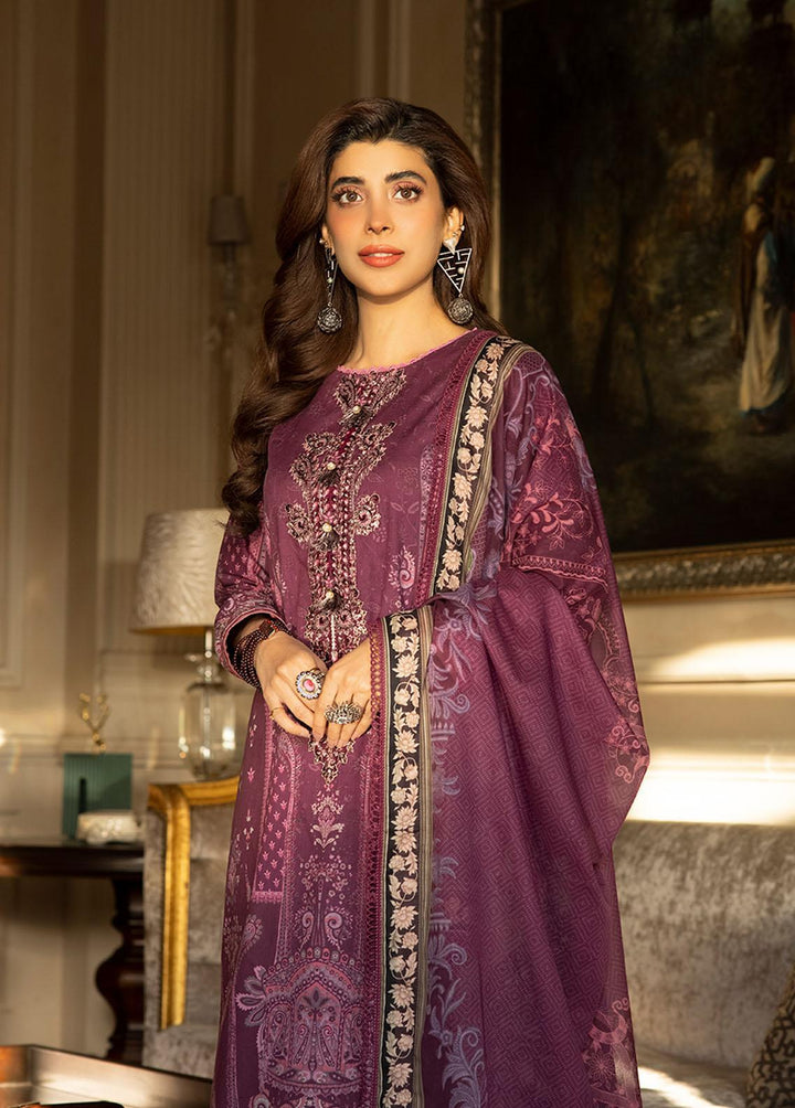 Asim Jofa Embroidered Lawn Suits Unstitched 2 Piece AJ23P AJS-28 - Summer Collection