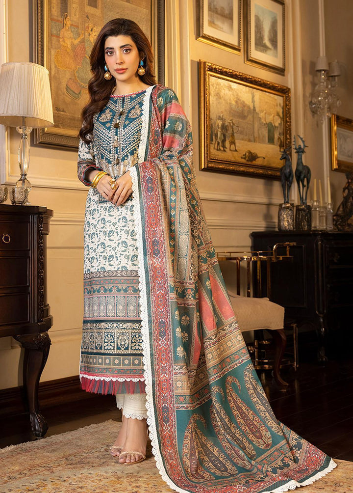 Asim Jofa Embroidered Lawn Suits Unstitched 2 Piece AJ23P AJS-29 - Summer Collection
