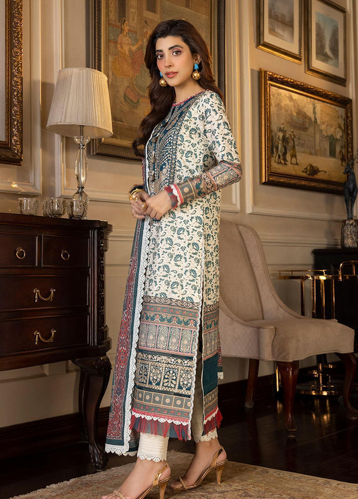 Asim Jofa Embroidered Lawn Suits Unstitched 2 Piece AJ23P AJS-29 - Summer Collection
