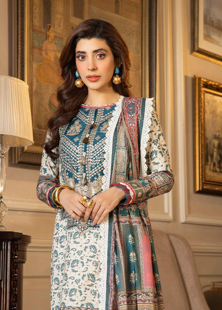 Asim Jofa Embroidered Lawn Suits Unstitched 2 Piece AJ23P AJS-29 - Summer Collection