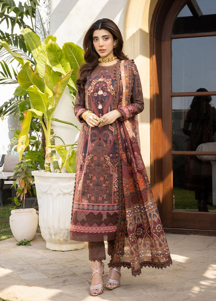 Asim Jofa Printed Lawn Suits Unstitched 3 Piece AJ23P AJS-30 - Summer Collection