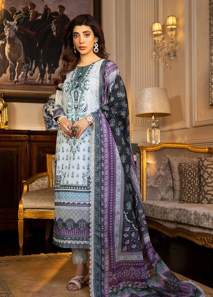 Asim Jofa Embroidered Lawn Suits Unstitched 2 Piece AJ23P AJS-32 - Summer Collection