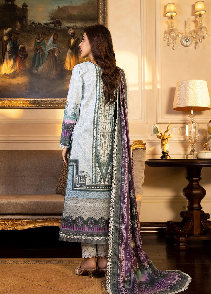 Asim Jofa Embroidered Lawn Suits Unstitched 2 Piece AJ23P AJS-32 - Summer Collection