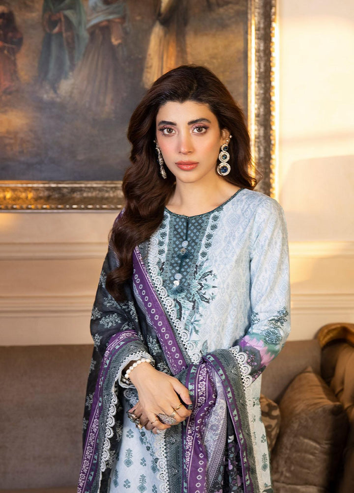 Asim Jofa Embroidered Lawn Suits Unstitched 2 Piece AJ23P AJS-32 - Summer Collection