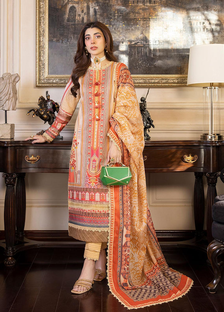 Asim Jofa Printed Lawn Suits Unstitched 2 Piece AJ23P AJS-33 - Summer Collection