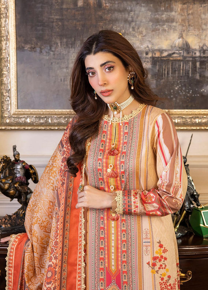 Asim Jofa Printed Lawn Suits Unstitched 2 Piece AJ23P AJS-33 - Summer Collection