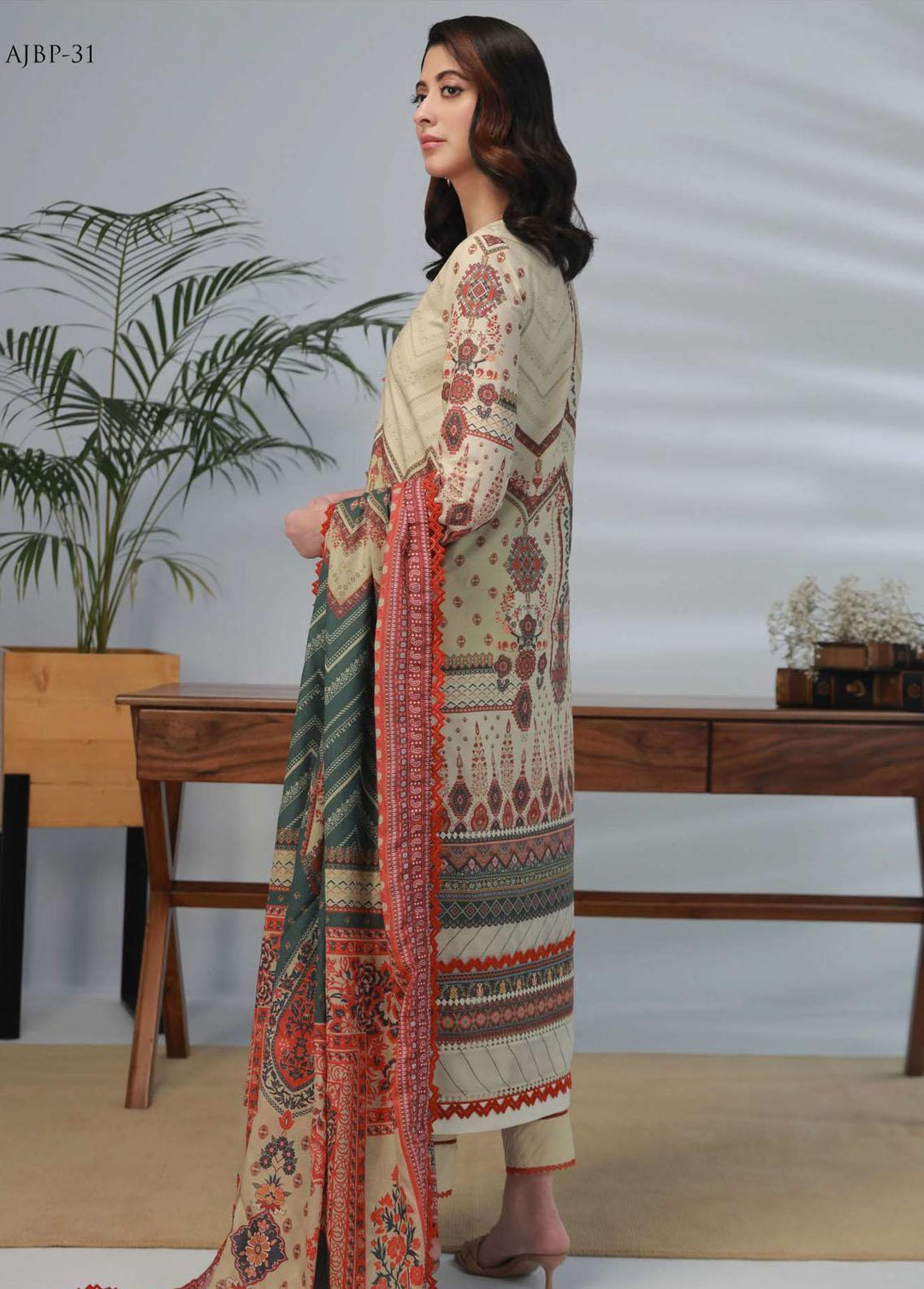 Asim Jofa Printed Lawn Suits Unstitched 3 PIece AJ23-P2 AJBP-31 - Summer Collection