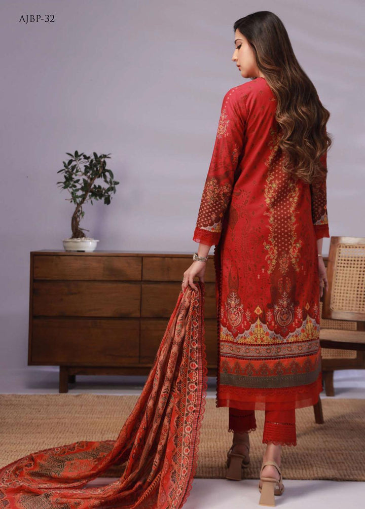 Asim Jofa Printed Lawn Suits Unstitched 3 Piece AJ23-P2 AJBP-32 - Summer Collection