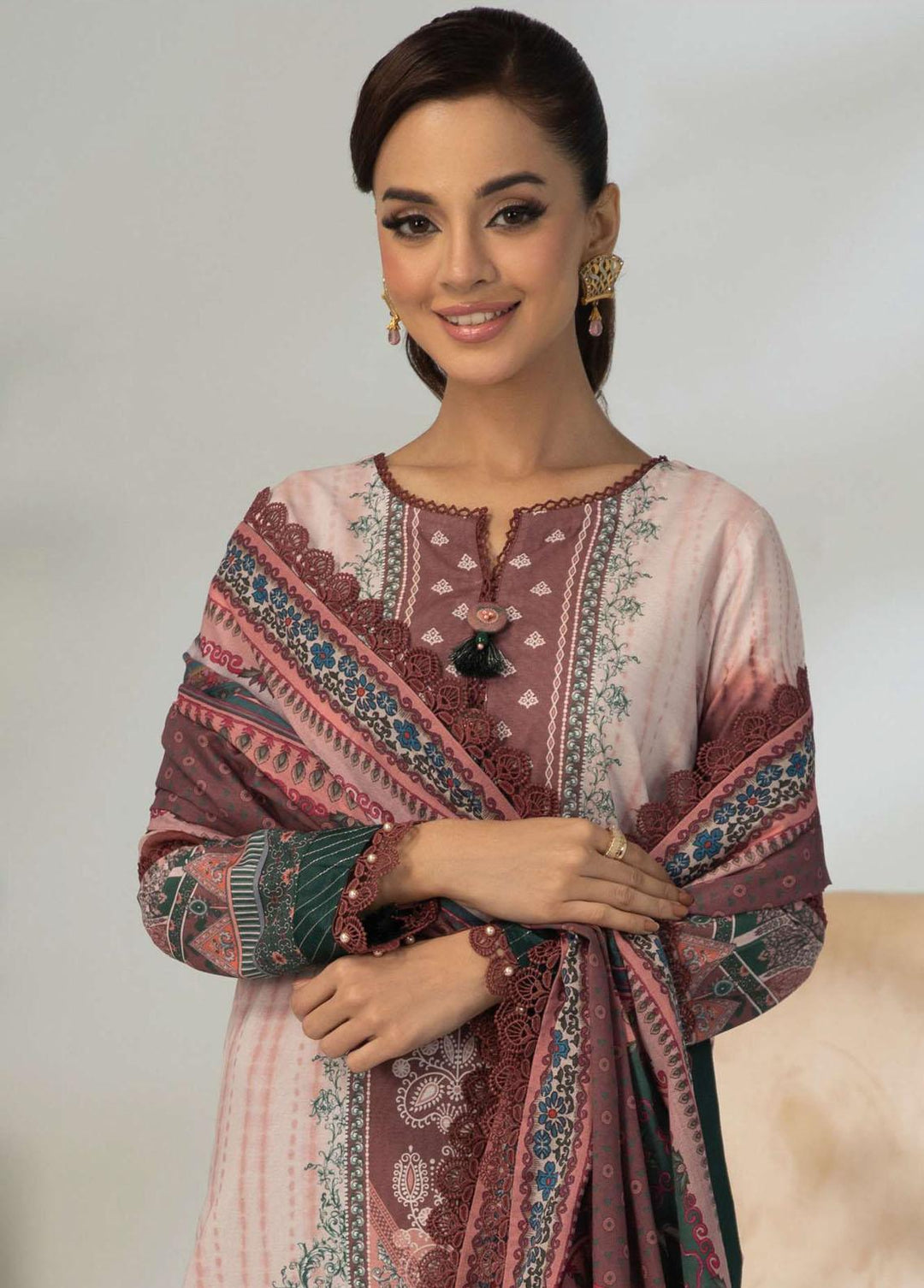 Asim Jofa Printed Lawn Suits Unstitched 3 Piece AJ23-P2 AJBP-33 - Summer Collection