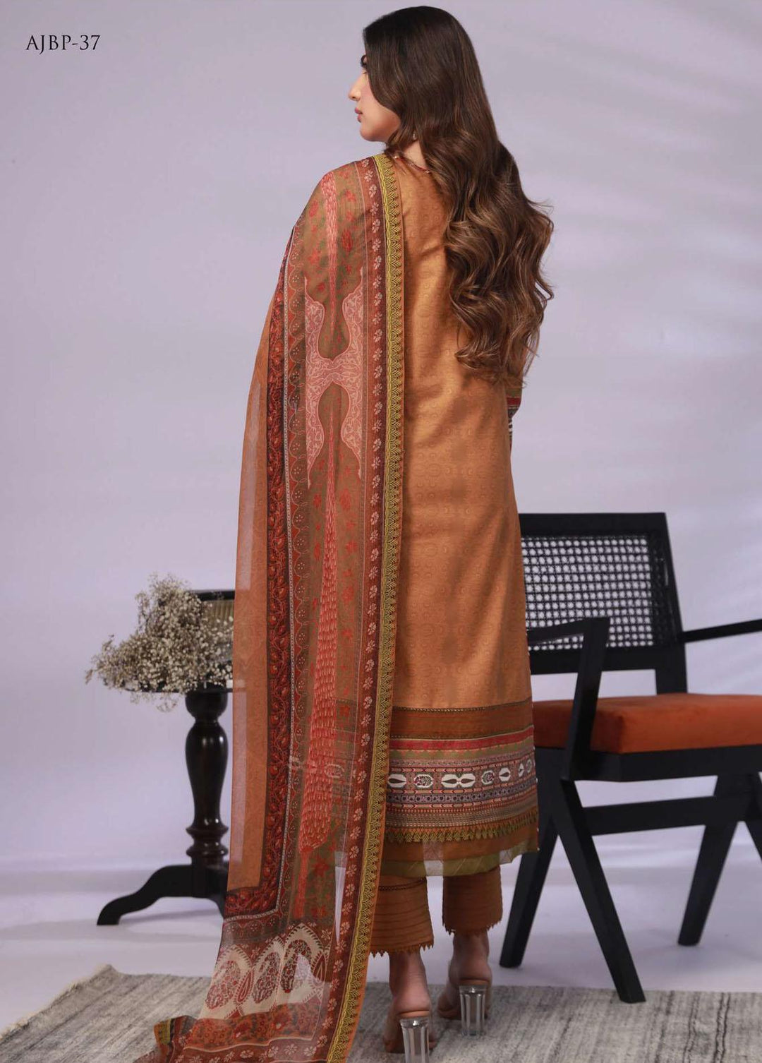 Asim Jofa Printed Lawn Suits Unstitched 3 Piece AJ23-P2 AJBP-37 - Summer Collection