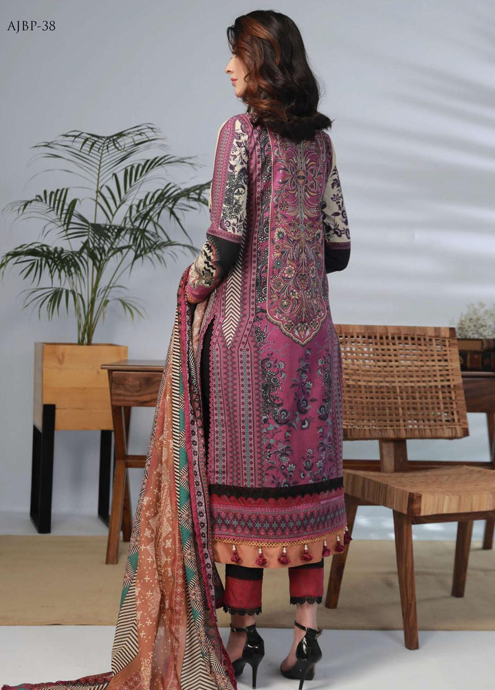 Asim Jofa Embroidered Lawn Suits Unstitched 3 Piece AJ23-P2 AJBP-38 - Summer Collection